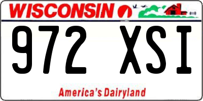 WI license plate 972XSI