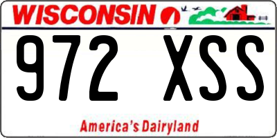 WI license plate 972XSS