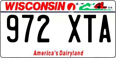 WI license plate 972XTA
