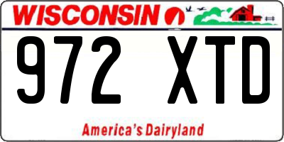 WI license plate 972XTD