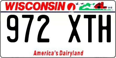 WI license plate 972XTH