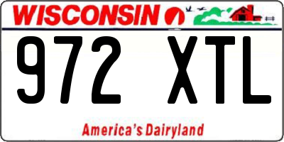 WI license plate 972XTL