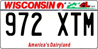 WI license plate 972XTM