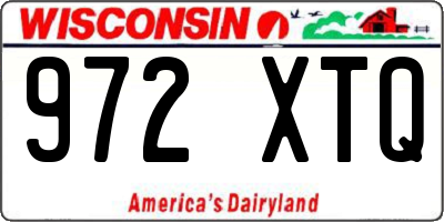 WI license plate 972XTQ
