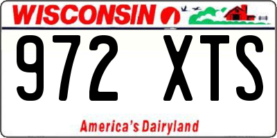 WI license plate 972XTS