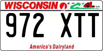 WI license plate 972XTT