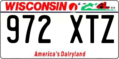 WI license plate 972XTZ