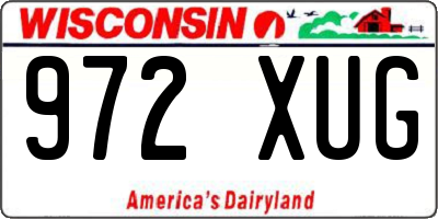 WI license plate 972XUG