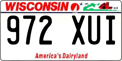 WI license plate 972XUI