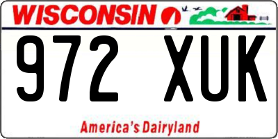 WI license plate 972XUK