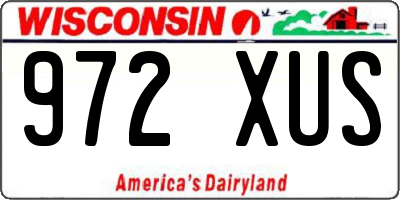 WI license plate 972XUS