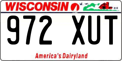 WI license plate 972XUT