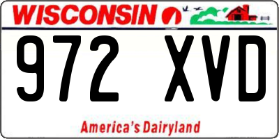 WI license plate 972XVD