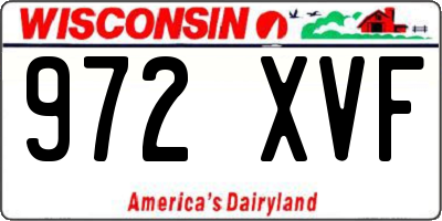 WI license plate 972XVF