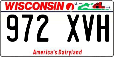 WI license plate 972XVH