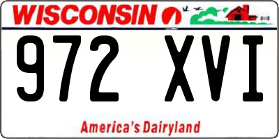 WI license plate 972XVI