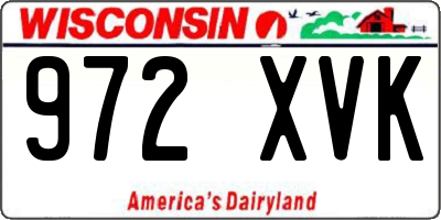 WI license plate 972XVK