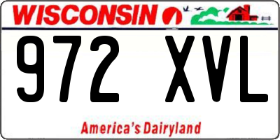 WI license plate 972XVL