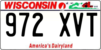 WI license plate 972XVT