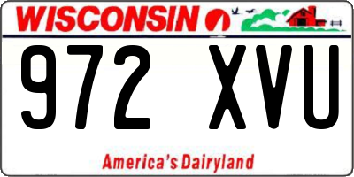 WI license plate 972XVU