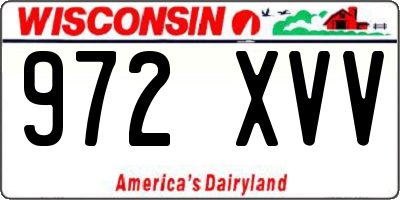 WI license plate 972XVV