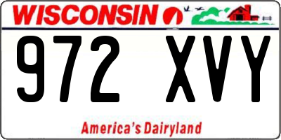WI license plate 972XVY