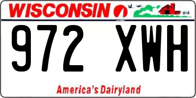 WI license plate 972XWH