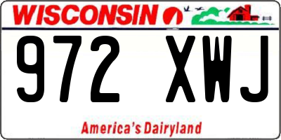 WI license plate 972XWJ