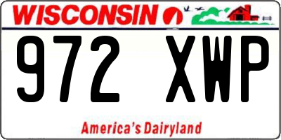 WI license plate 972XWP