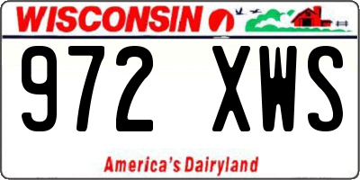 WI license plate 972XWS