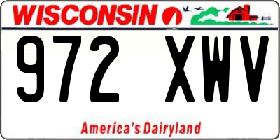 WI license plate 972XWV