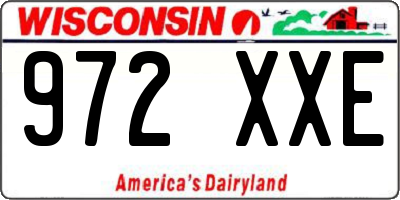 WI license plate 972XXE