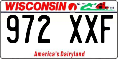 WI license plate 972XXF