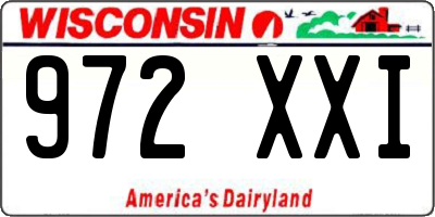 WI license plate 972XXI