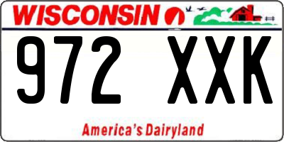 WI license plate 972XXK