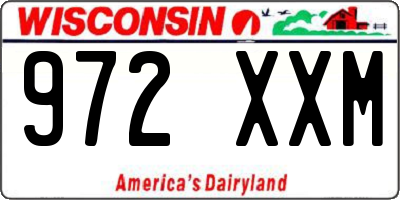 WI license plate 972XXM