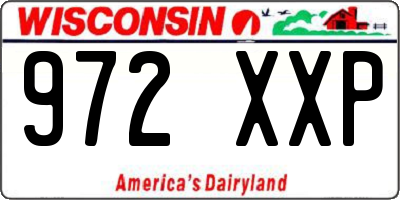 WI license plate 972XXP