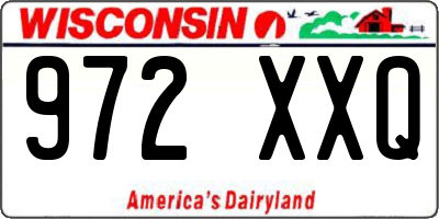 WI license plate 972XXQ