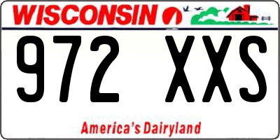 WI license plate 972XXS