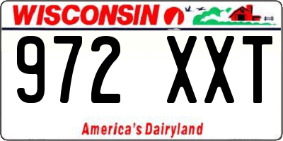 WI license plate 972XXT