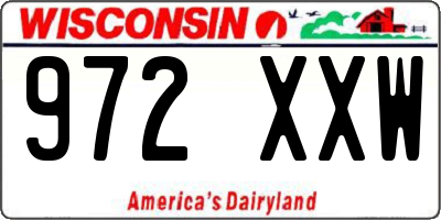 WI license plate 972XXW