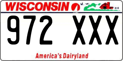 WI license plate 972XXX
