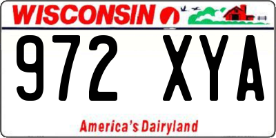 WI license plate 972XYA