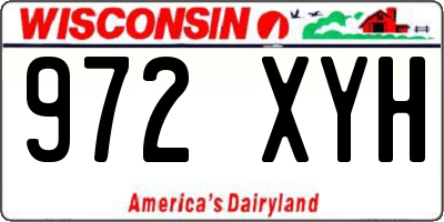 WI license plate 972XYH