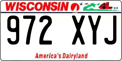 WI license plate 972XYJ