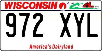 WI license plate 972XYL