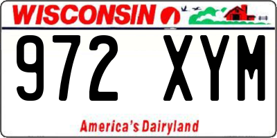 WI license plate 972XYM