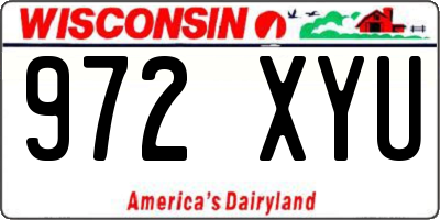 WI license plate 972XYU