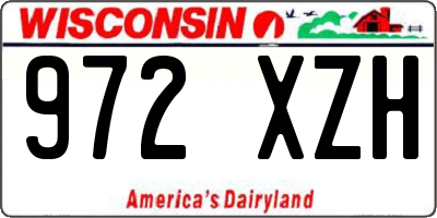 WI license plate 972XZH