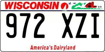 WI license plate 972XZI